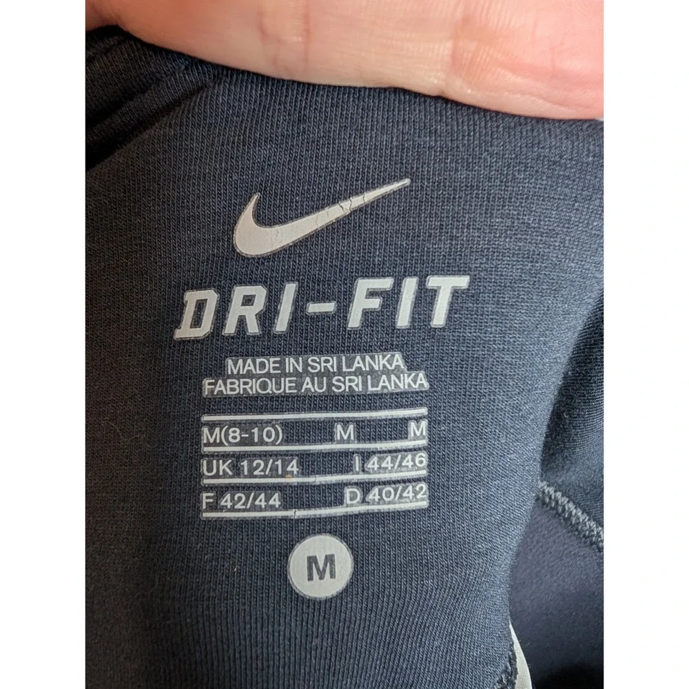 Nike Dri-FIT Leggings Navy Just Do It Capri Cropped Graphic NWT -‎ Size M